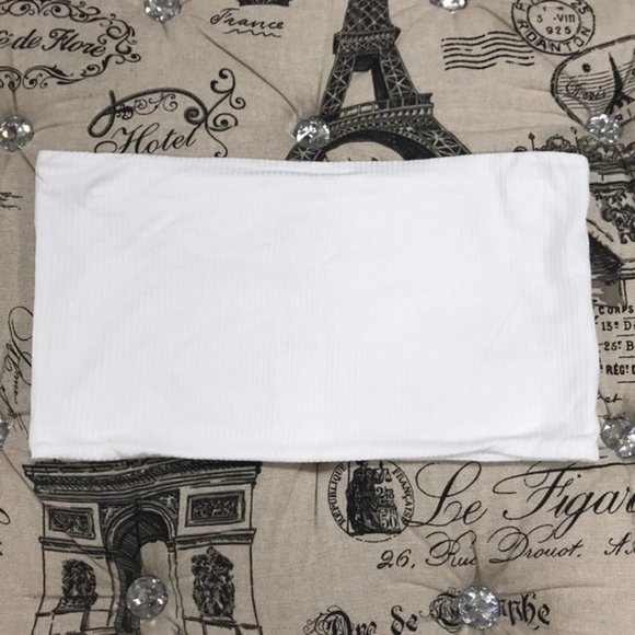 🛍2/$25🛍Topshop Ribbed Knit Bandeau Tube Top - Picture 3 of 6